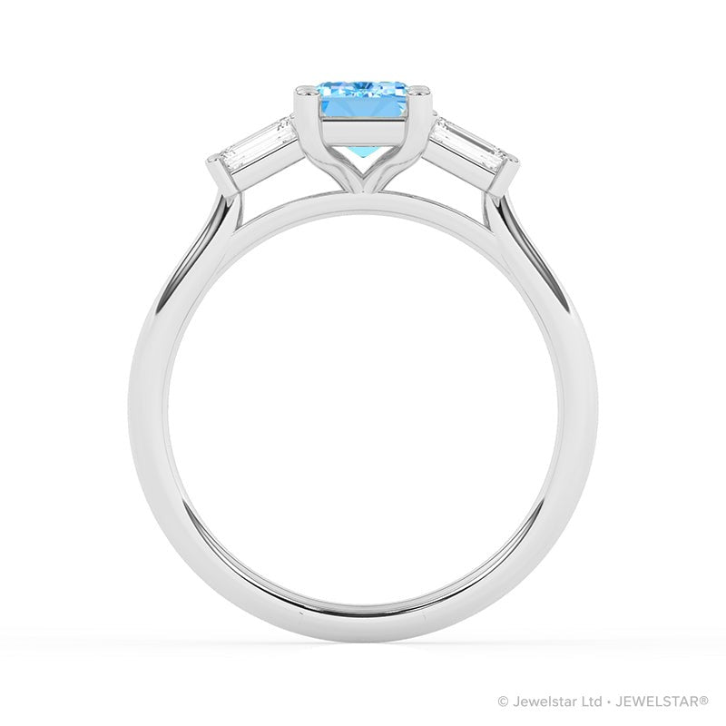R-82411-BL-W  1.40ct Lab Diamond Three Stone Ring (IGI Report Included)