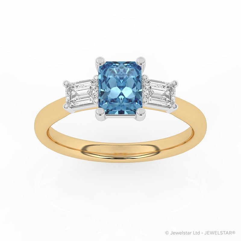 R-82411-BL-Y  1.40ct Lab Diamond Three Stone Ring (IGI Report Included)