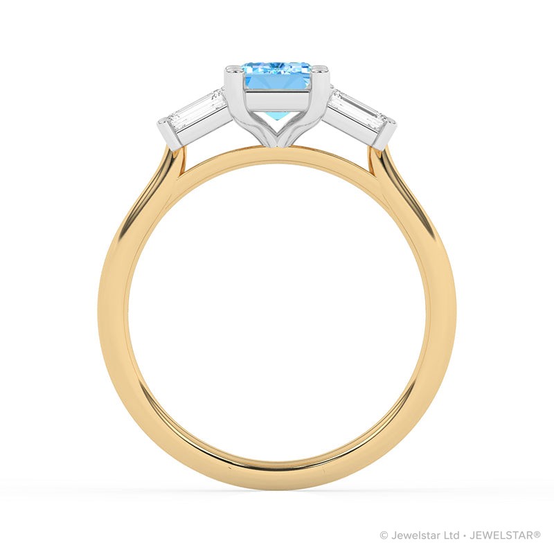 R-82411-BL-Y  1.40ct Lab Diamond Three Stone Ring (IGI Report Included)