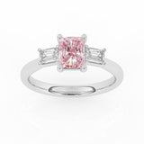 R-82411-PL-W  1.40ct Lab Diamond Three Stone Ring (IGI Report Included)