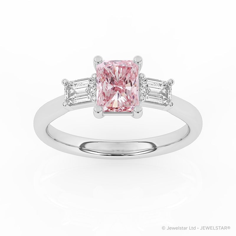 R-82411-PL-W  1.40ct Lab Diamond Three Stone Ring (IGI Report Included)