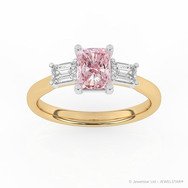R-82411-PL-Y  1.40ct Lab Diamond Three Stone Ring (IGI Report Included)