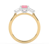 R-82411-PL-Y  1.40ct Lab Diamond Three Stone Ring