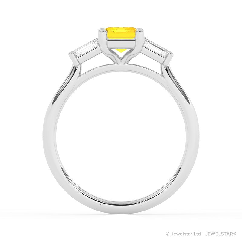 R-82411-YL-W  1.40ct Lab Diamond Three Stone Ring (IGI Report Included)