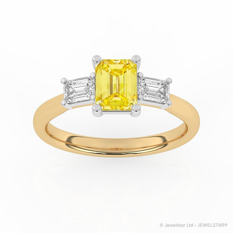 R-82411-YL-Y  1.40ct Lab Diamond Three Stone Ring (IGI Report Included)