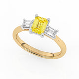 R-82411-YL-Y  1.40ct Lab Diamond Three Stone Ring (IGI Report Included)