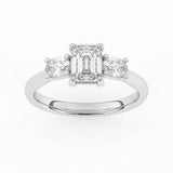 R-82412-AD-W  1.50ct Lab Diamond Three Stone Ring (EGL Report Included)