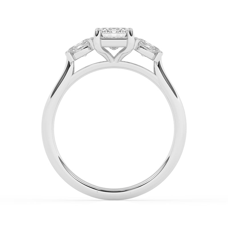 R-82412-AD-W  1.50ct Lab Diamond Three Stone Ring