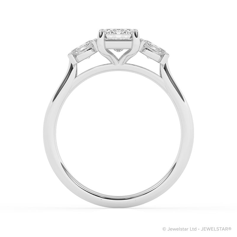 R-82412-AD-W  1.50ct Lab Diamond Three Stone Ring