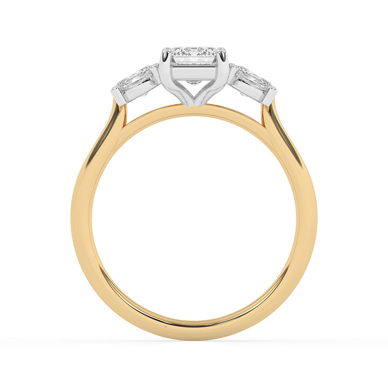 R-82412-AD-Y  1.50ct Lab Diamond Three Stone Ring