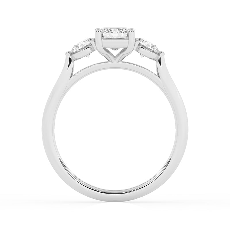 R-82413-AD-W  1.50ct Lab Diamond Three Stone Ring