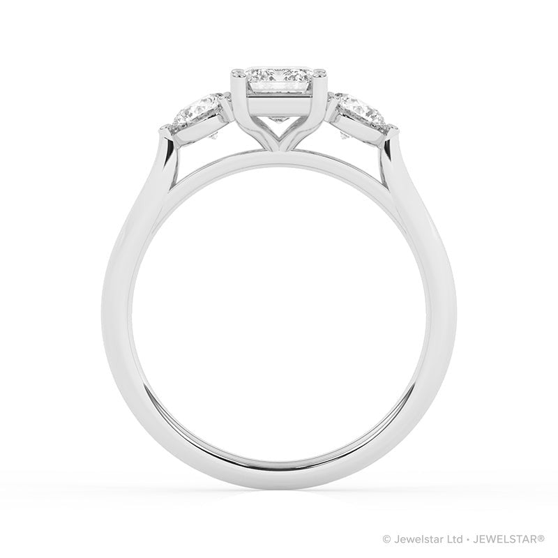 R-82413-AD-W  1.50ct Lab Diamond Three Stone Ring