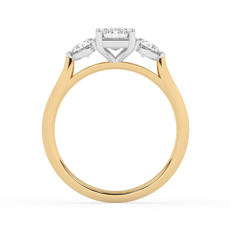 R-82413-AD-Y  1.50ct Lab Diamond Three Stone Ring