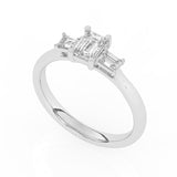 R-82420-AD-W  0.80ct Lab Diamond Three Stone Ring (EGL Report Included)