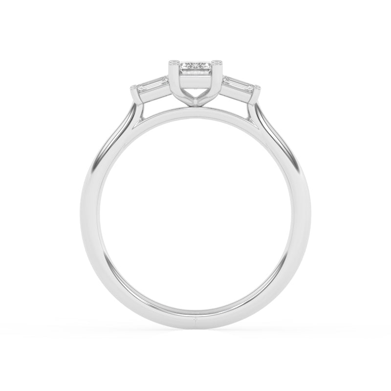 R-82420-AD-W  0.80ct Lab Diamond Three Stone Ring