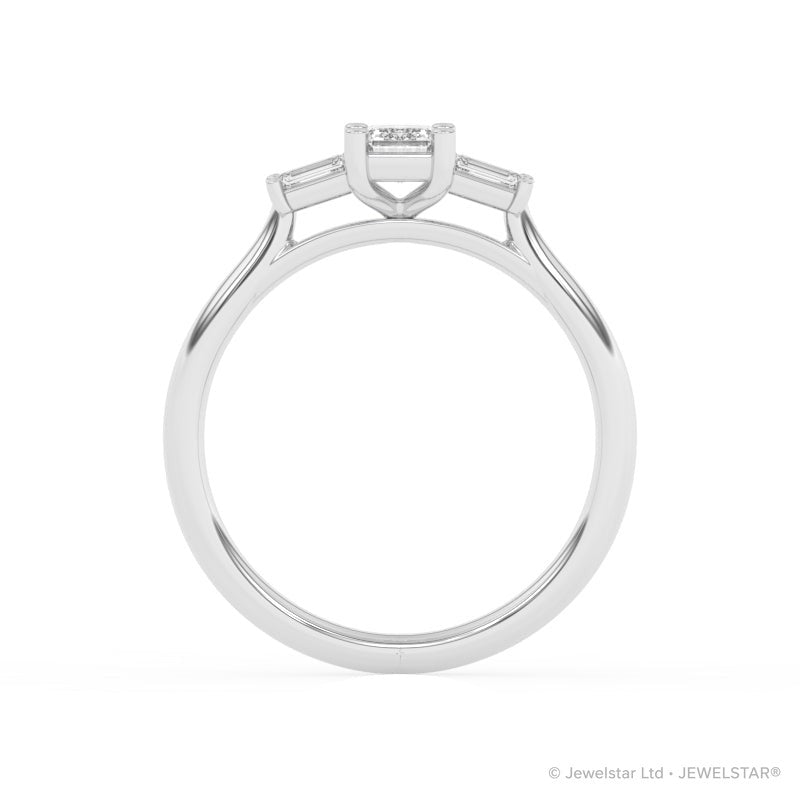 R-82420-AD-W  0.80ct Lab Diamond Three Stone Ring