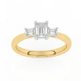 R-82420-AD-Y  0.80ct Lab Diamond Three Stone Ring (EGL Report Included)