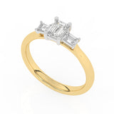 R-82420-AD-Y  0.80ct Lab Diamond Three Stone Ring (EGL Report Included)