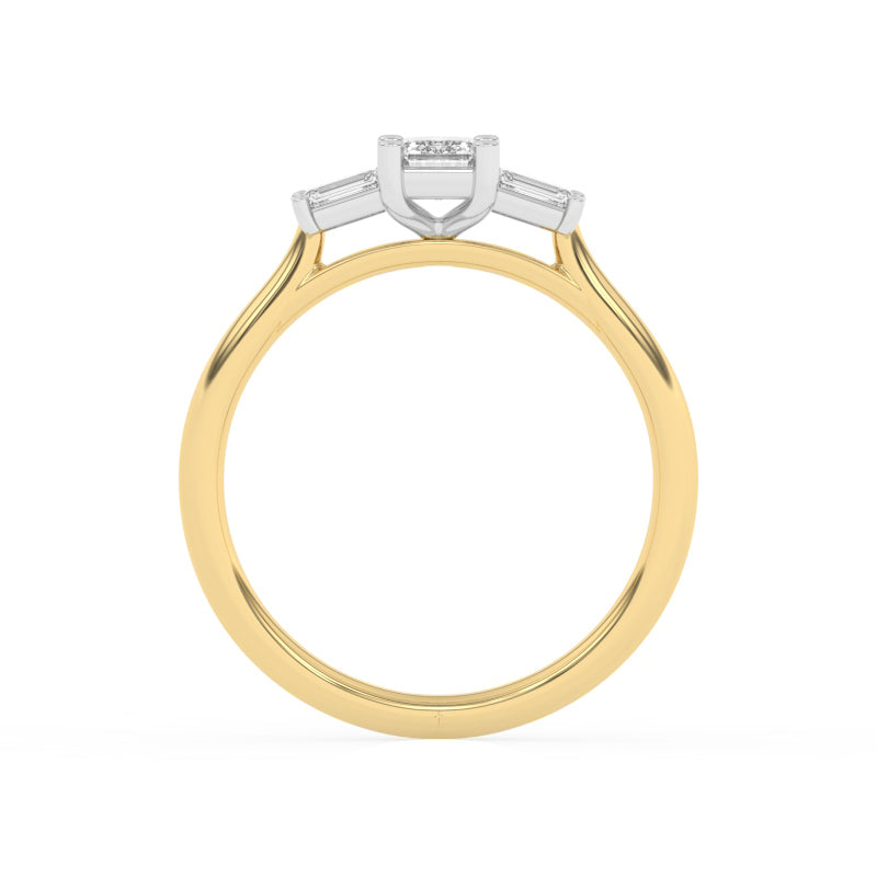 R-82420-AD-Y  0.80ct Lab Diamond Three Stone Ring