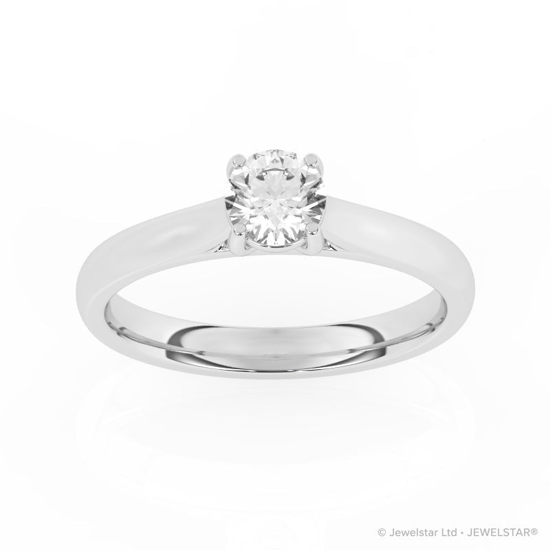 R-82501-AD-W  0.50ct D/VS2 Brilliant Cut Lab Diamond Solitaire Ring (IGI Report Included)