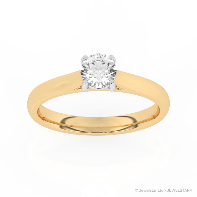 R-82501-AD-Y  0.50ct D/VS2 Brilliant Cut Lab Diamond Solitaire Ring (IGI Report Included)