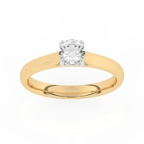 R-82501-AD-Y  0.50ct D/VS2 Brilliant Cut Lab Diamond Solitaire Ring (IGI Report Included)