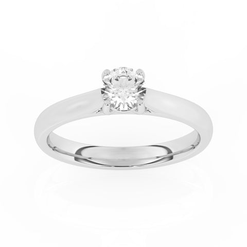 R-82501-AD-W  0.50ct D/VS2 Brilliant Cut Lab Diamond Solitaire Ring (IGI Report Included)