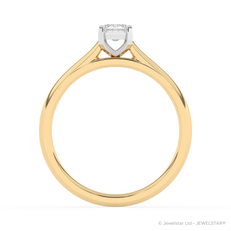 R-82502-AD-Y  0.50ct D/VS Emerald Cut Lab Diamond Solitaire Ring (IGI Report Included)