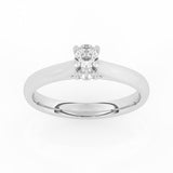 R-82503-AD-W  0.50ct D/VS2 Oval Cut Lab Diamond Solitaire Ring (IGI Report Included)