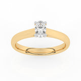 R-82503-AD-Y  0.50ct D/VS2 Oval Cut Lab Diamond Solitaire Ring (IGI Report Included)