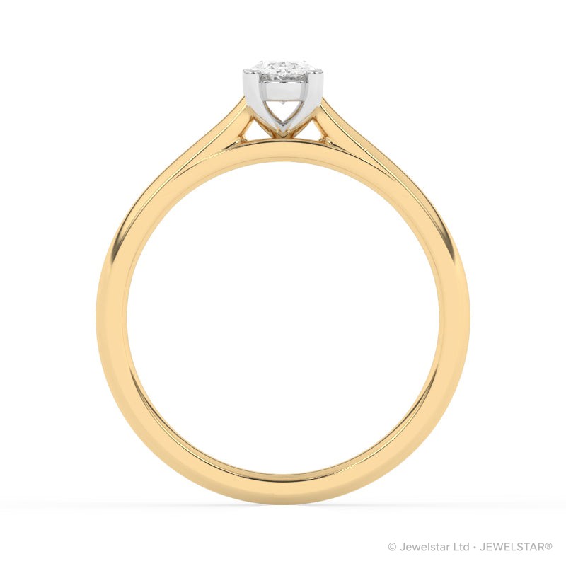 R-82503-AD-Y  0.50ct D/VS2 Oval Cut Lab Diamond Solitaire Ring (IGI Report Included)