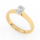 R-82503-AD-Y  0.50ct D/VS2 Oval Cut Lab Diamond Solitaire Ring (IGI Report Included)