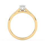 R-82503-AD-Y  0.50ct D/VS2 Oval Cut Lab Diamond Solitaire Ring (IGI Report Included)