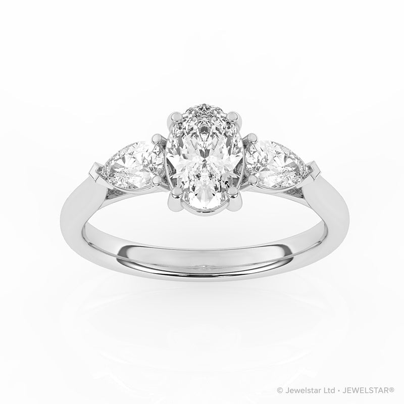 R-82510-AD-W  1.40ct Lab Diamond Three Stone Ring