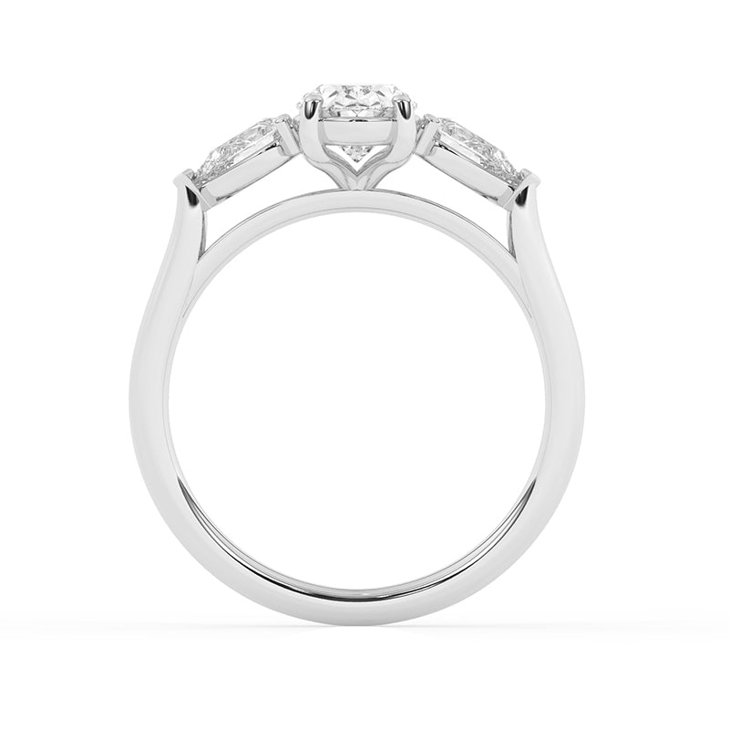 R-82510-AD-W  1.40ct Lab Diamond Three Stone Ring