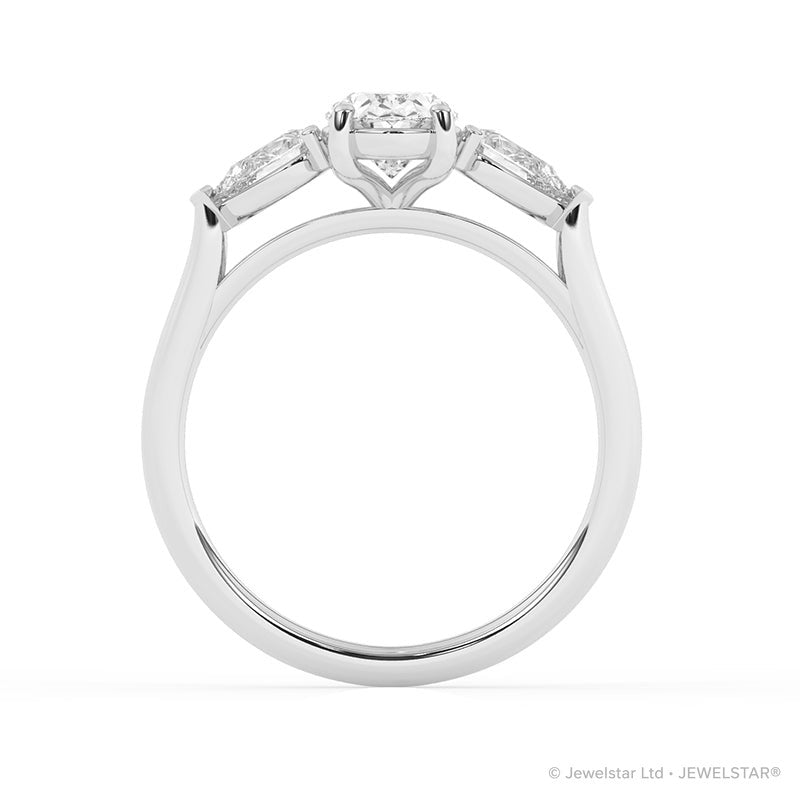 R-82510-AD-W  1.40ct Lab Diamond Three Stone Ring