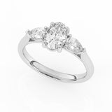 R-82510-AD-W  1.40ct Lab Diamond Three Stone Ring (EGL Report Included)
