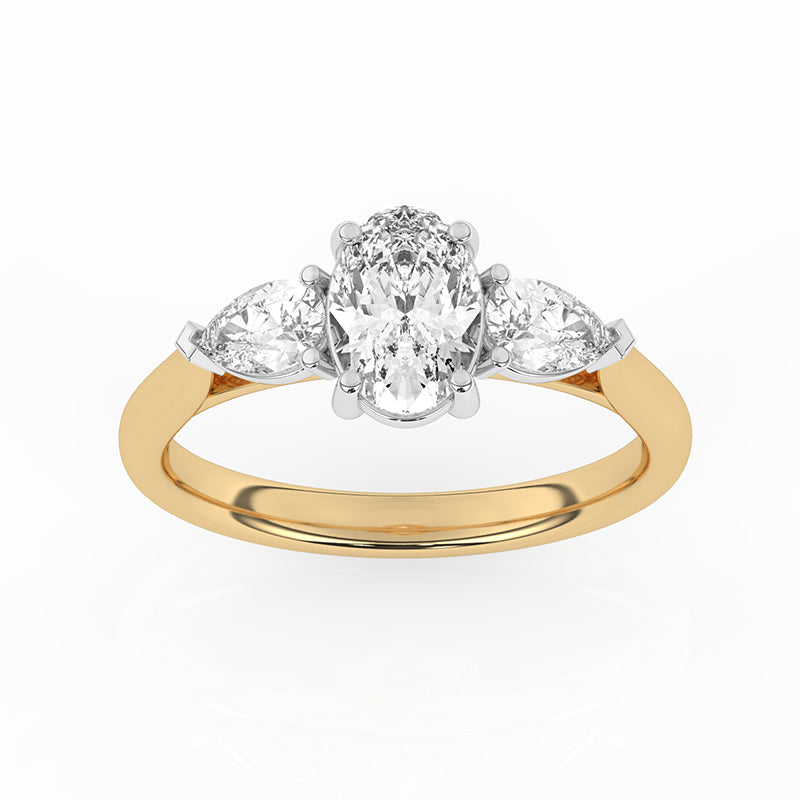 R-82510-AD-Y  1.40ct Lab Diamond Three Stone Ring