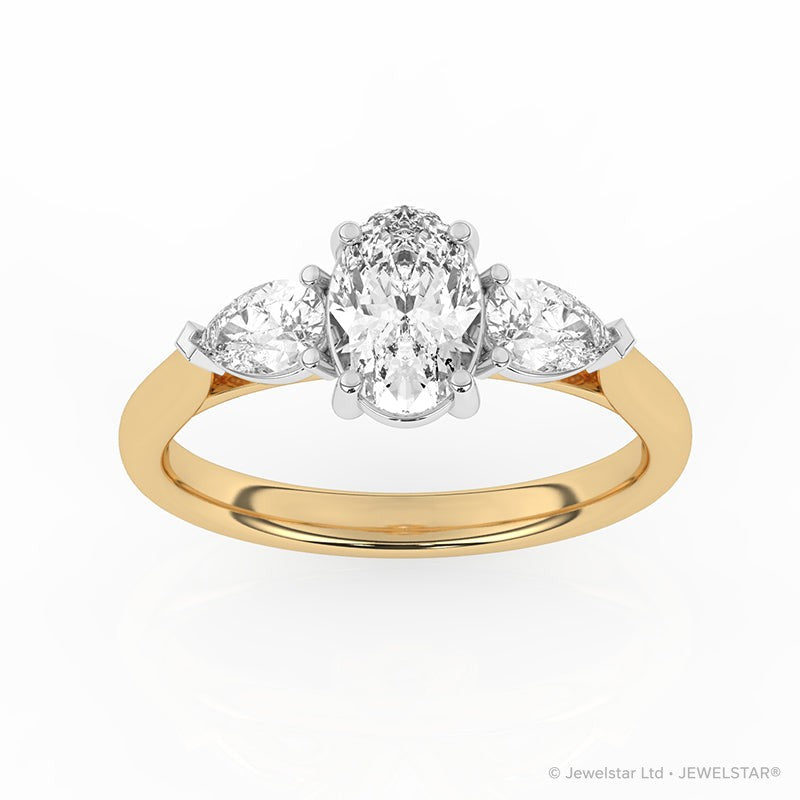R-82510-AD-Y  1.40ct Lab Diamond Three Stone Ring