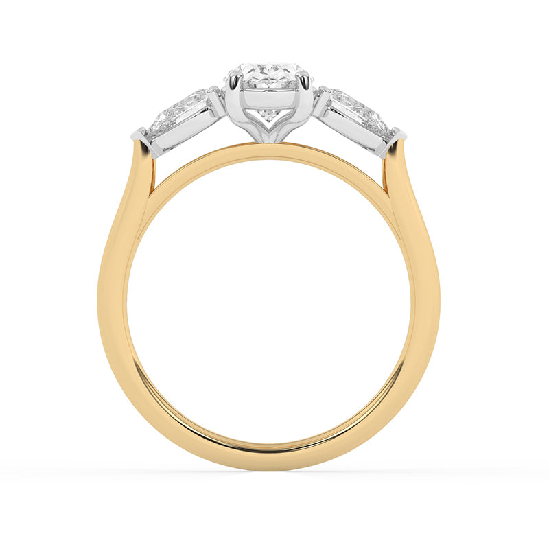 R-82510-AD-Y  1.40ct Lab Diamond Three Stone Ring