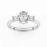 R-82511-AD-W  1.40ct Lab Diamond Three Stone Ring (EGL Report Included)
