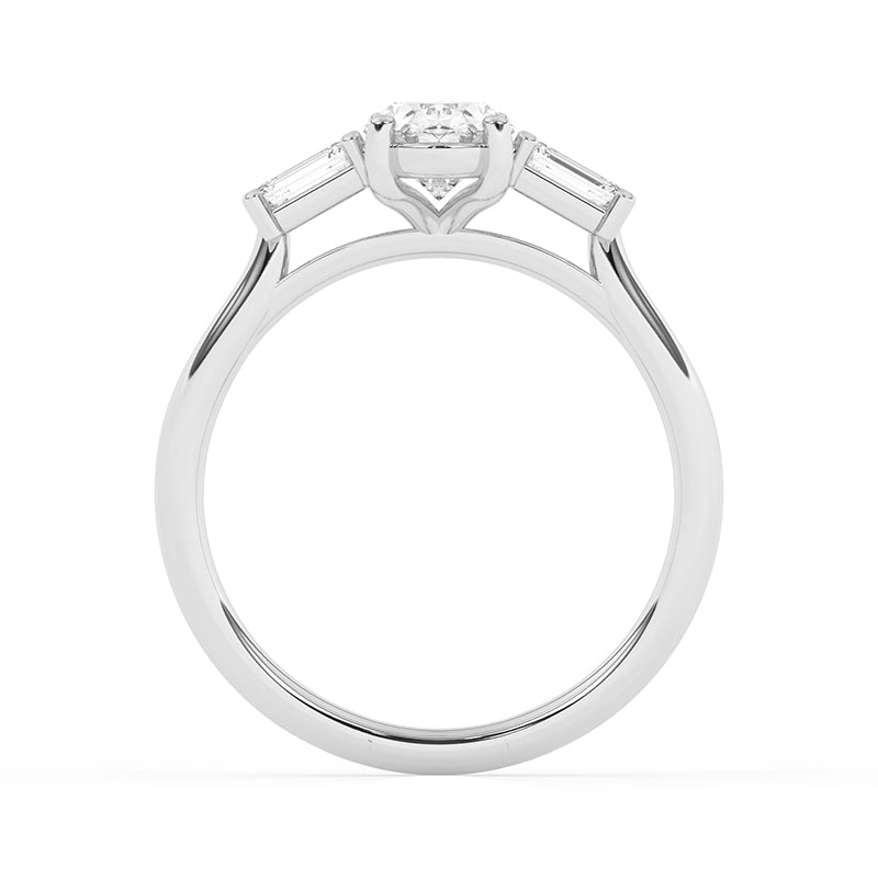 R-82511-AD-W  1.40ct Lab Diamond Three Stone Ring