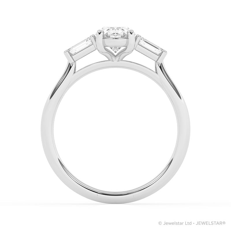 R-82511-AD-W  1.40ct Lab Diamond Three Stone Ring