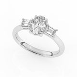 R-82511-AD-W  1.40ct Lab Diamond Three Stone Ring (EGL Report Included)