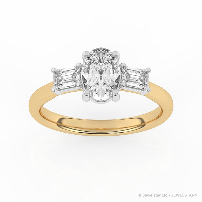 R-82511-AD-Y  1.40ct Lab Diamond Three Stone Ring