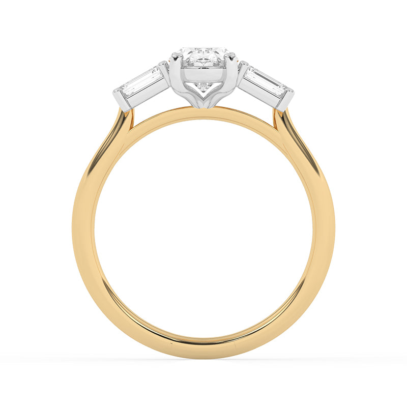 R-82511-AD-Y  1.40ct Lab Diamond Three Stone Ring