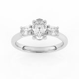R-82512-AD-W  1.50ct Lab Diamond Three Stone Ring (EGL Report Included)