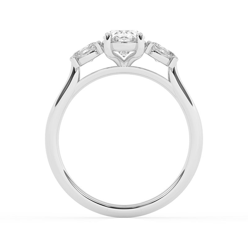 R-82512-AD-W  1.50ct Lab Diamond Three Stone Ring