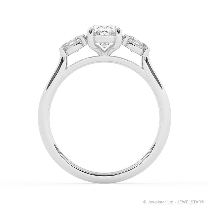 R-82512-AD-W  1.50ct Lab Diamond Three Stone Ring
