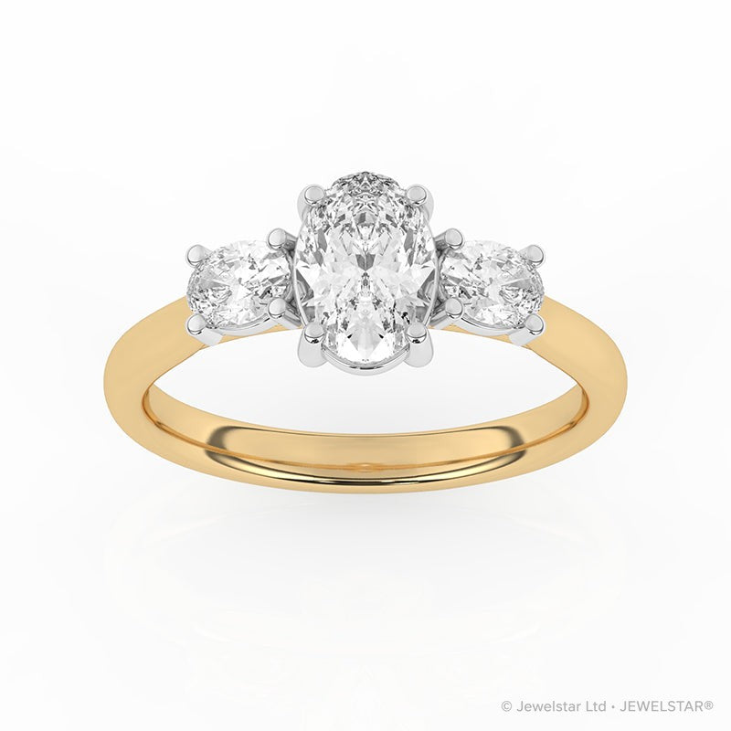 R-82512-AD-Y  1.50ct Lab Diamond Three Stone Ring